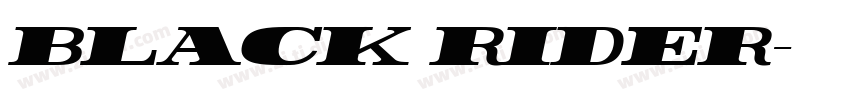 black rider字体转换
